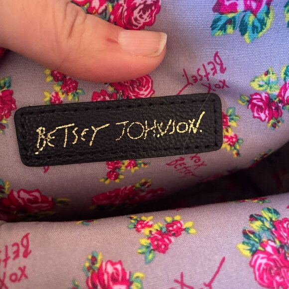 Betsey Johnson Quilted Puppy Dog Mini Backpack | Black & White Kitsch - Picture 9 of 13